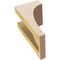 Ekena Millwork 4"W x 4"D x 8"H Wide Huntington Rough Cedar Woodgrain TimberThane Corbel, Primed Tan CORUR04X04X08HUNRCPR - alternate 5